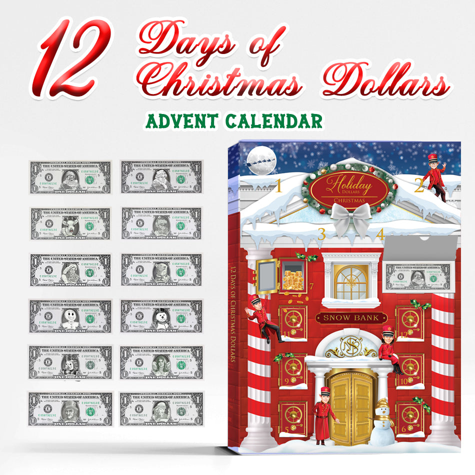 12 Days of Christmas Dollars Advent Calendar. 12 Real Bankable and Spe