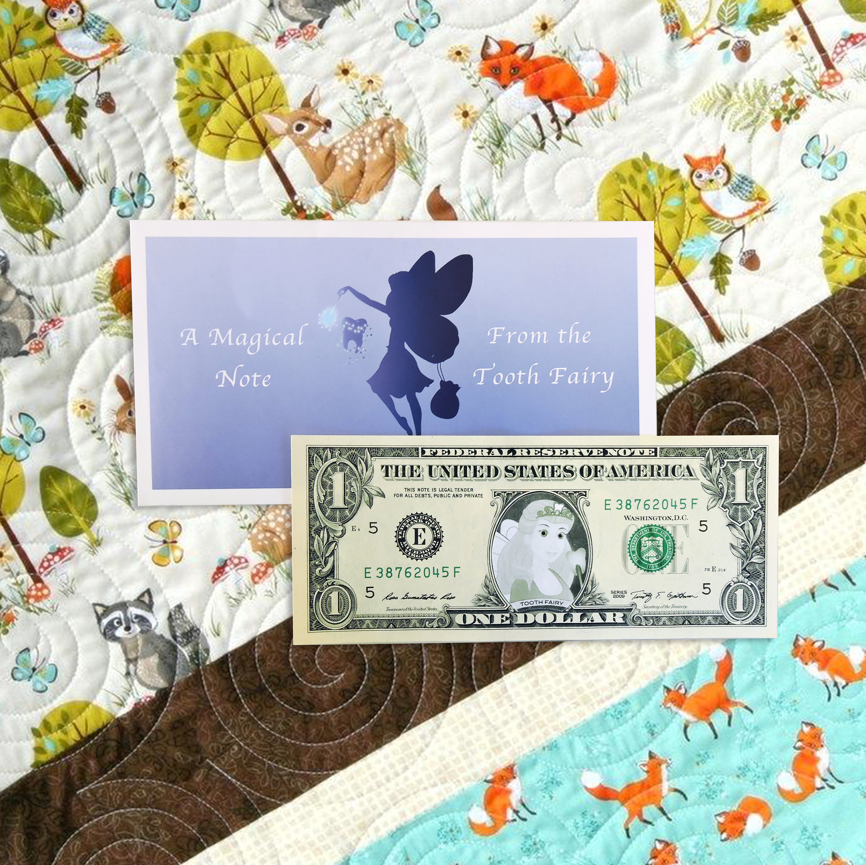 Tooth Fairy Gift: Official Tooth Fairy Dollar Bill. Real USD. Bankable and Spendable. Complete Gift Package including a Tooth Fairy Letter