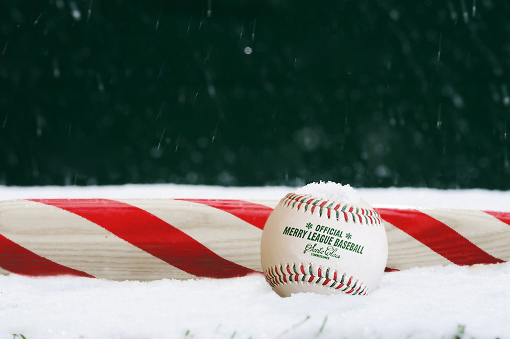 Merry League Christmas Baseball Gift. The Official Baseball of Christmas. Stocking Stuffer. Christmas Collectible Baseball