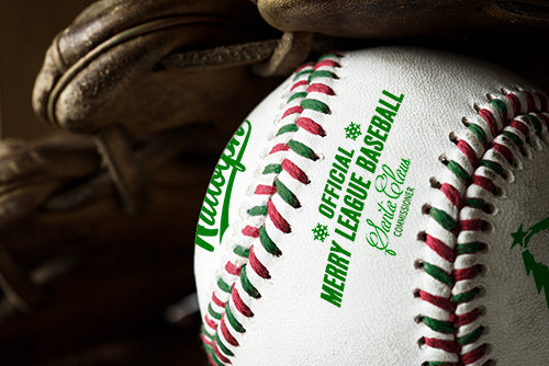 Merry League Christmas Baseball Gift. The Official Baseball of Christmas. Stocking Stuffer. Christmas Collectible Baseball