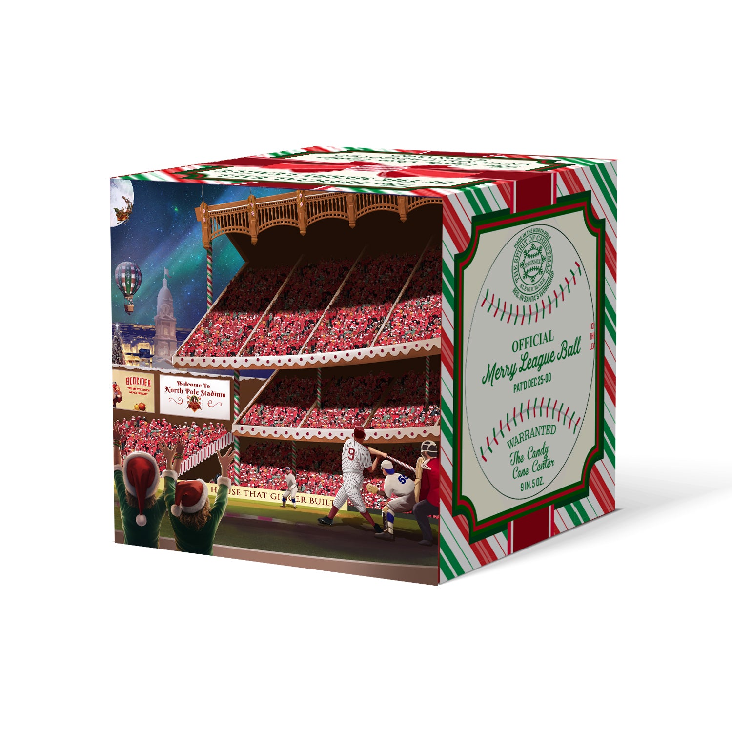 Merry League Christmas Baseball Gift. Vintage Edition. The Official Baseball of Christmas. Stocking Stuffer. Christmas Collectible Baseball