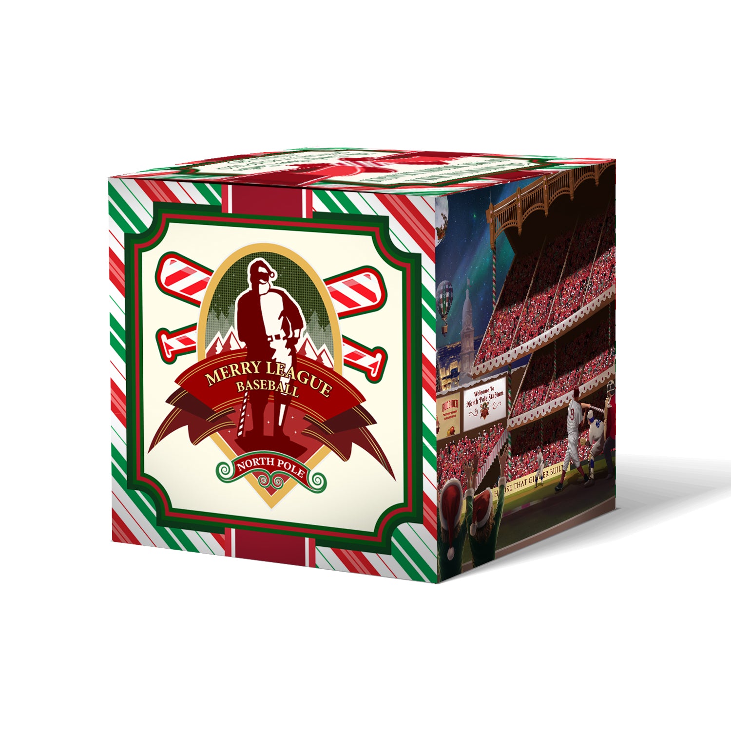 Merry League Christmas Baseball Gift. Vintage Edition. The Official Baseball of Christmas. Stocking Stuffer. Christmas Collectible Baseball