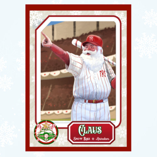 Official Merry League Christmas Santa Baseball Cards! 11 Cards per Set Featuring Santa Claus .