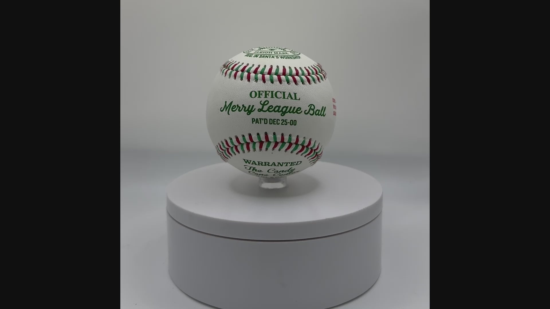 Merry League Christmas Baseball Gift. Vintage Edition. The Official Baseball of Christmas. Stocking Stuffer. Christmas Collectible Baseball