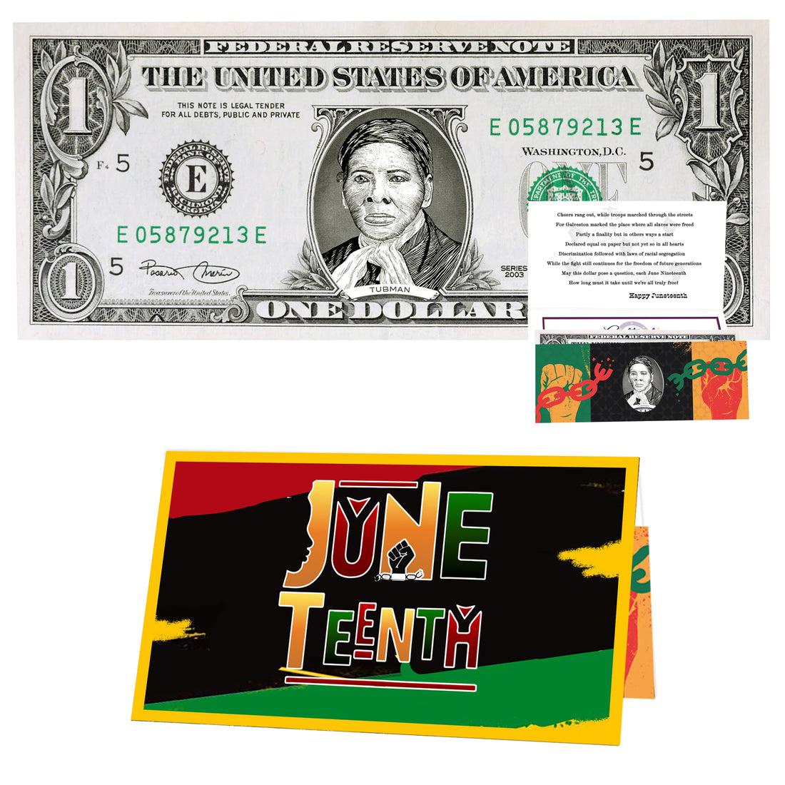 Holiday Dollar Bill. Real USD. bankable & Spendable. The Of